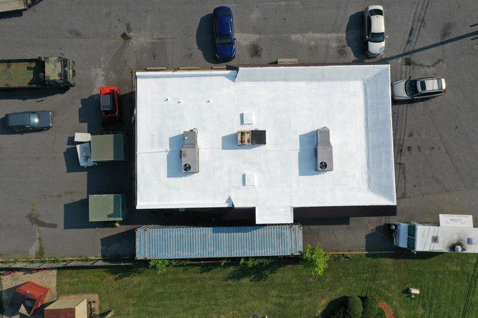 commercial roofing project