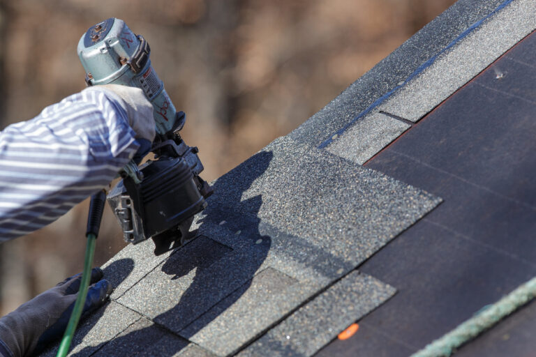installing shingles